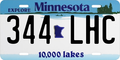 MN license plate 344LHC