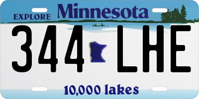 MN license plate 344LHE