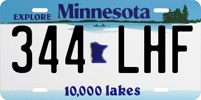 MN license plate 344LHF