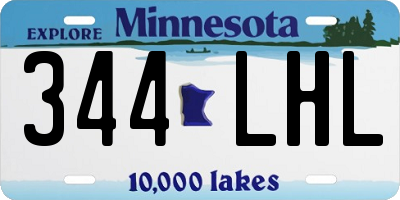 MN license plate 344LHL