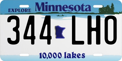MN license plate 344LHO