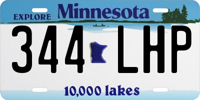 MN license plate 344LHP
