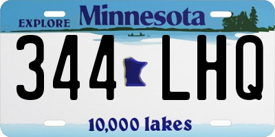 MN license plate 344LHQ