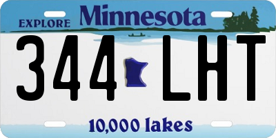 MN license plate 344LHT