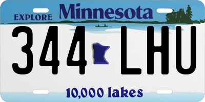MN license plate 344LHU