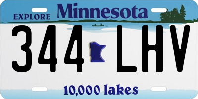MN license plate 344LHV