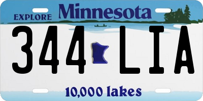 MN license plate 344LIA