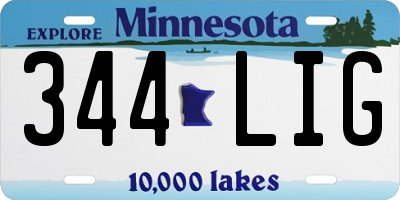 MN license plate 344LIG