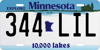 MN license plate 344LIL