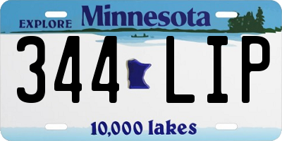 MN license plate 344LIP