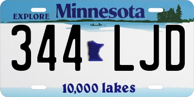 MN license plate 344LJD