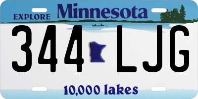 MN license plate 344LJG
