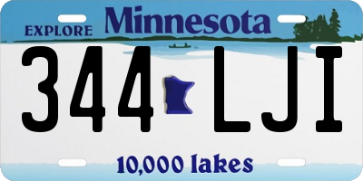 MN license plate 344LJI