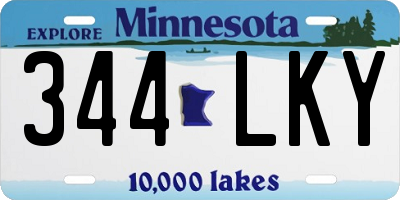 MN license plate 344LKY