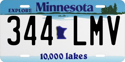 MN license plate 344LMV