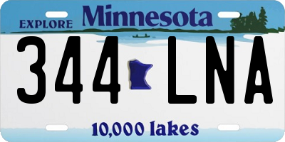 MN license plate 344LNA
