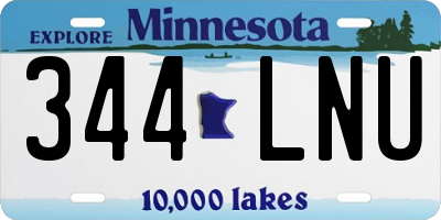 MN license plate 344LNU