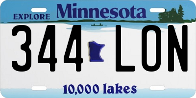 MN license plate 344LON