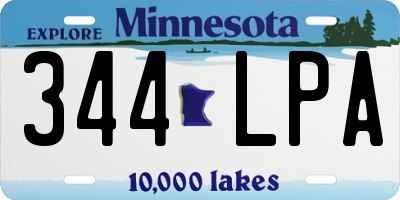 MN license plate 344LPA