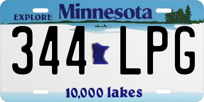 MN license plate 344LPG
