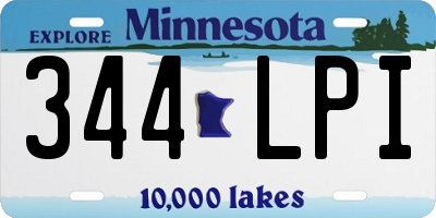 MN license plate 344LPI