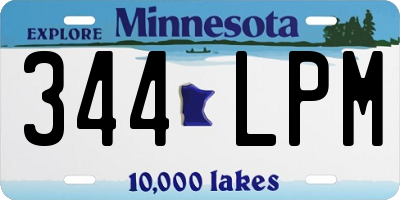 MN license plate 344LPM