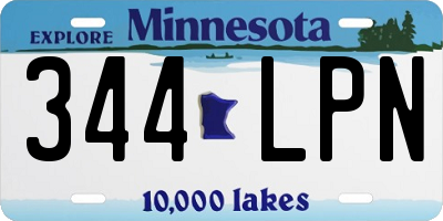 MN license plate 344LPN