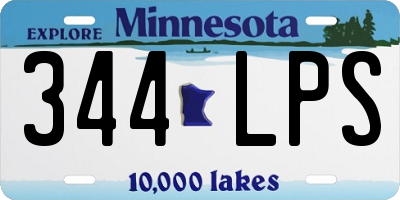 MN license plate 344LPS
