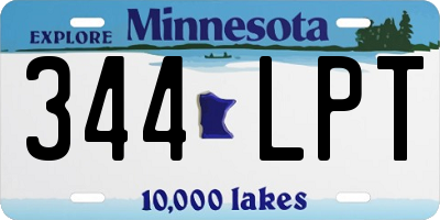 MN license plate 344LPT