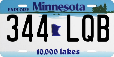 MN license plate 344LQB
