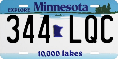 MN license plate 344LQC