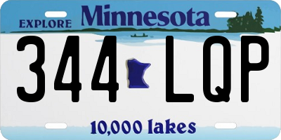 MN license plate 344LQP