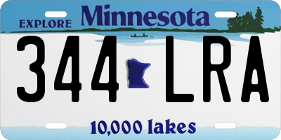 MN license plate 344LRA