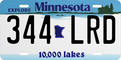 MN license plate 344LRD