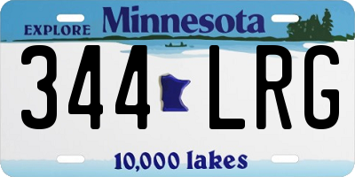 MN license plate 344LRG