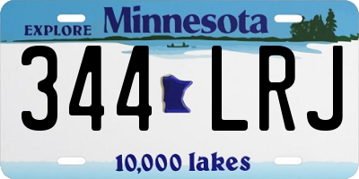 MN license plate 344LRJ