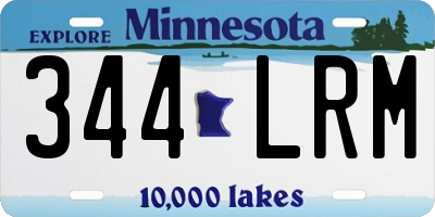 MN license plate 344LRM