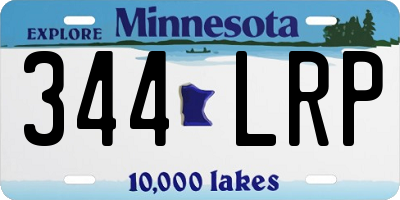 MN license plate 344LRP