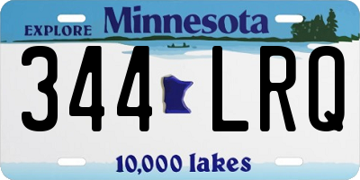 MN license plate 344LRQ