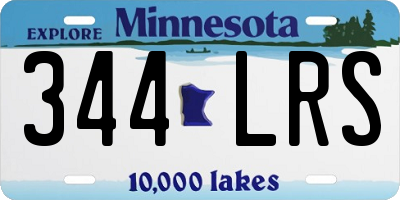 MN license plate 344LRS