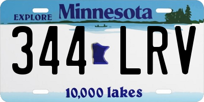 MN license plate 344LRV