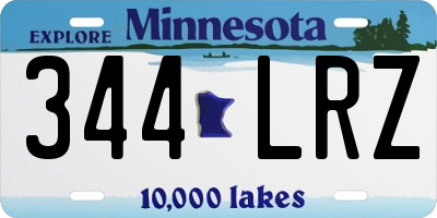 MN license plate 344LRZ