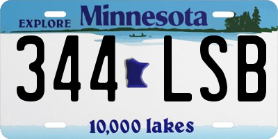 MN license plate 344LSB