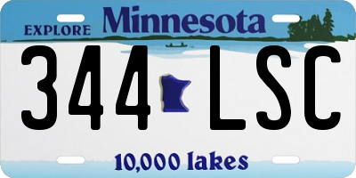MN license plate 344LSC
