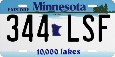 MN license plate 344LSF