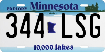MN license plate 344LSG