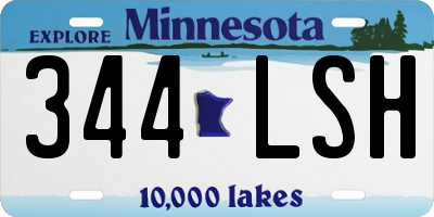 MN license plate 344LSH