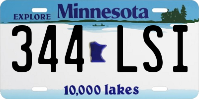 MN license plate 344LSI