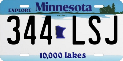 MN license plate 344LSJ