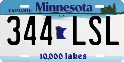 MN license plate 344LSL